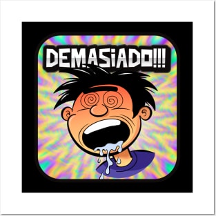 Funny Cartoon Face - Psychedelic Art - Demasiado Posters and Art